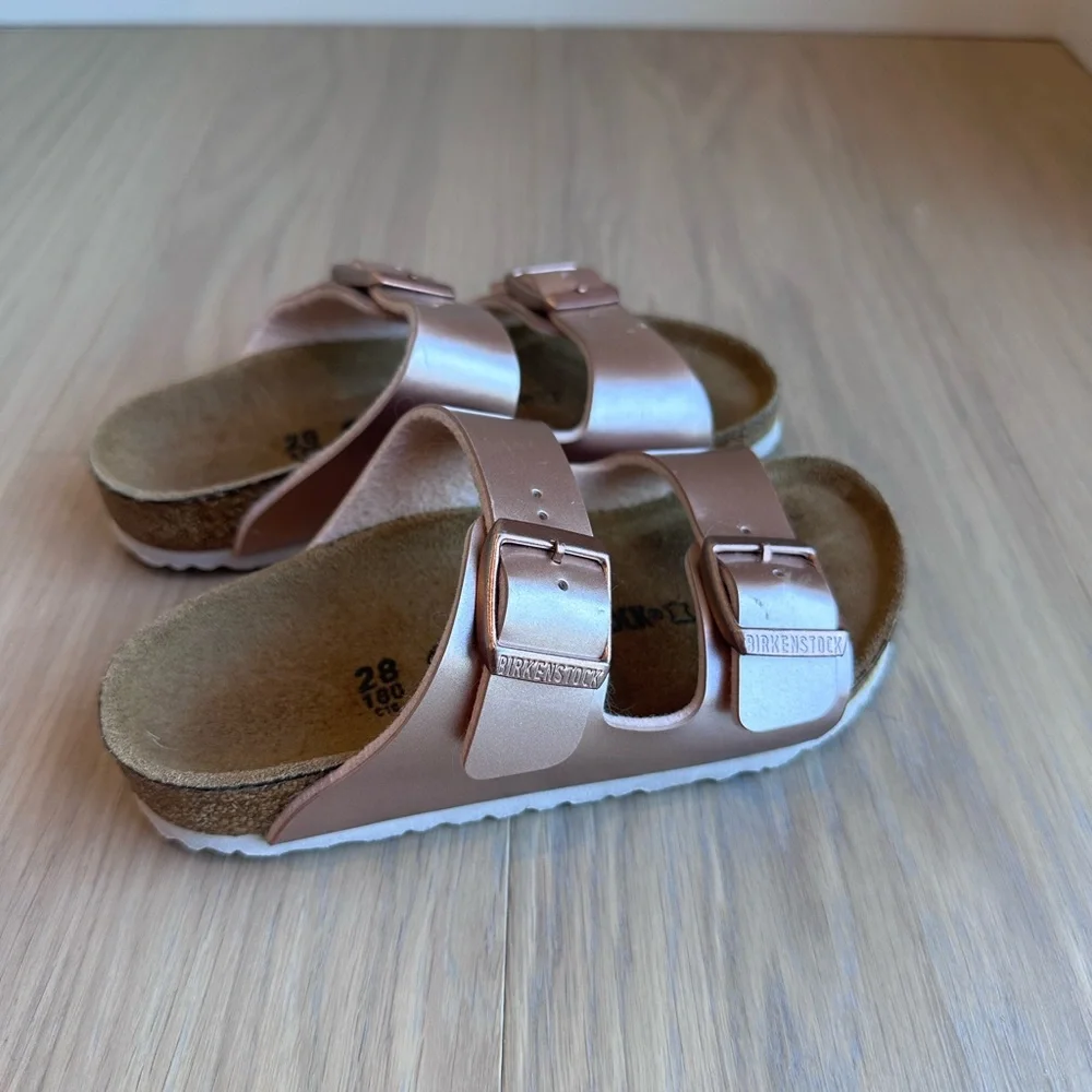 Birkenstock Kids Two-Buckle Sandal in Rose Gold